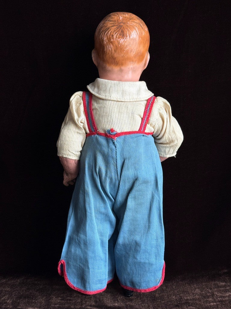 Antique American 15" Composition Ideal Uneeda Advertising Boy Doll