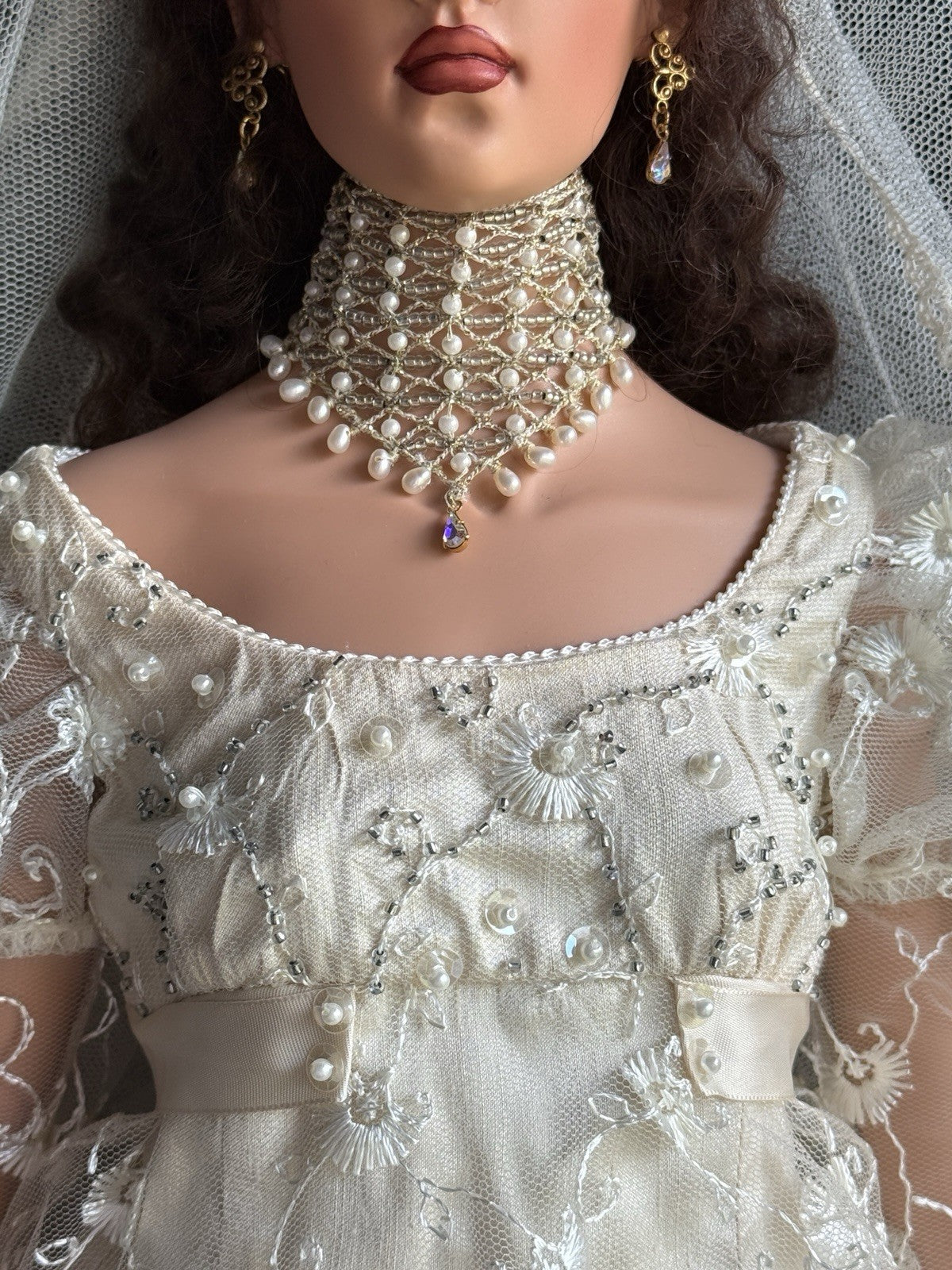 Rare Large 28” Collectible Kish Isabelle Rose Bride Vinyl Doll New in Box LE 25