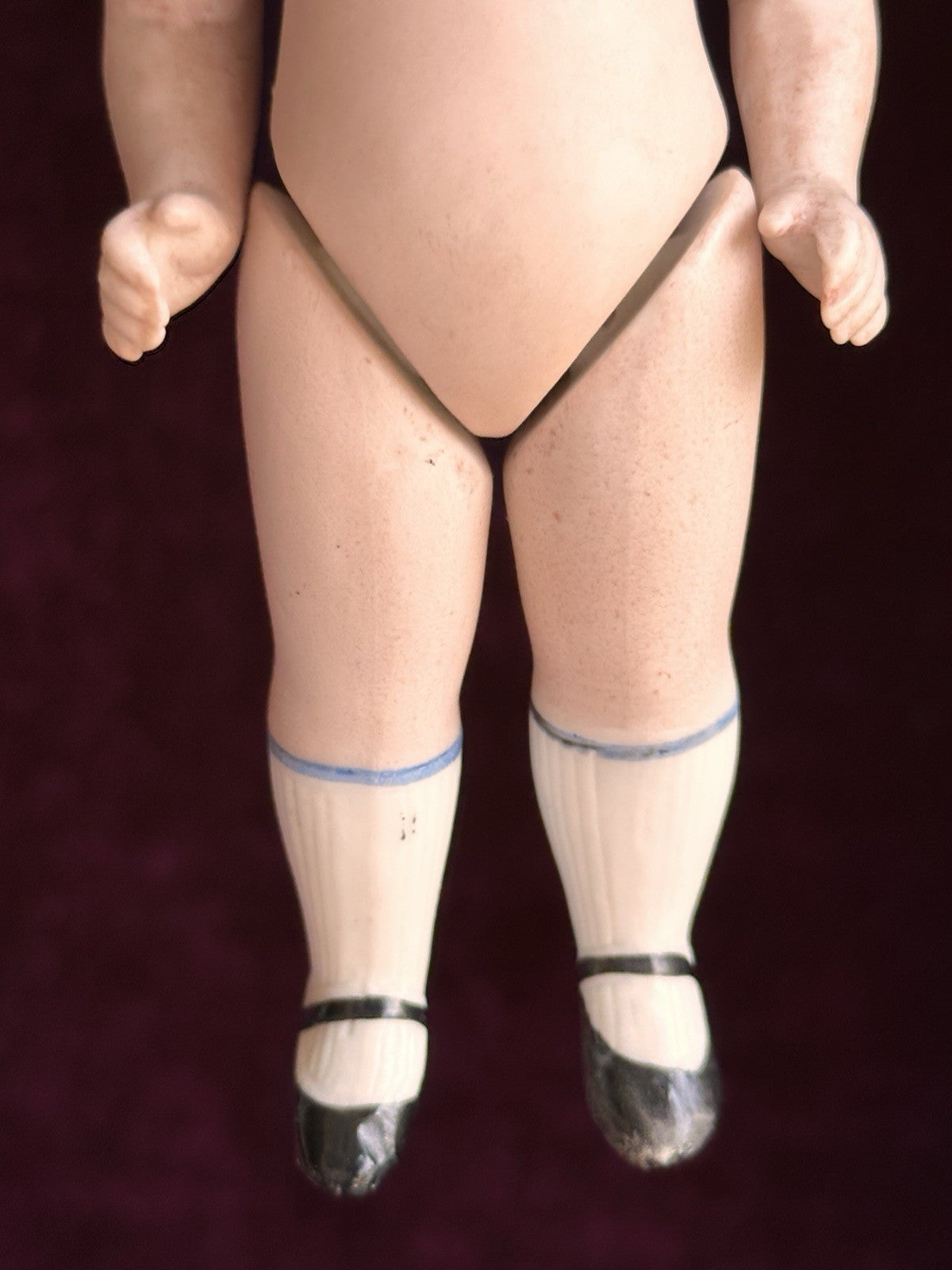 Antique German 6” All Bisque Mignonette Doll