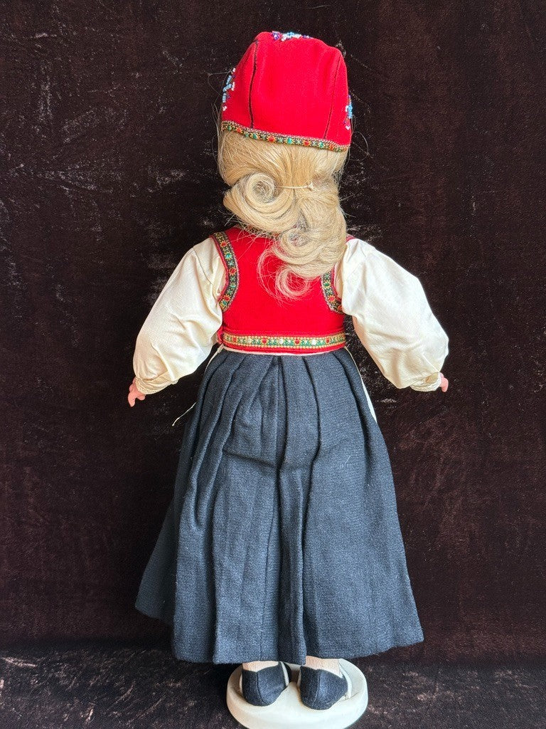 Lot of 2 Vintage Norwegian Ronnaug Petterssen Celluloid and Felt Dolls