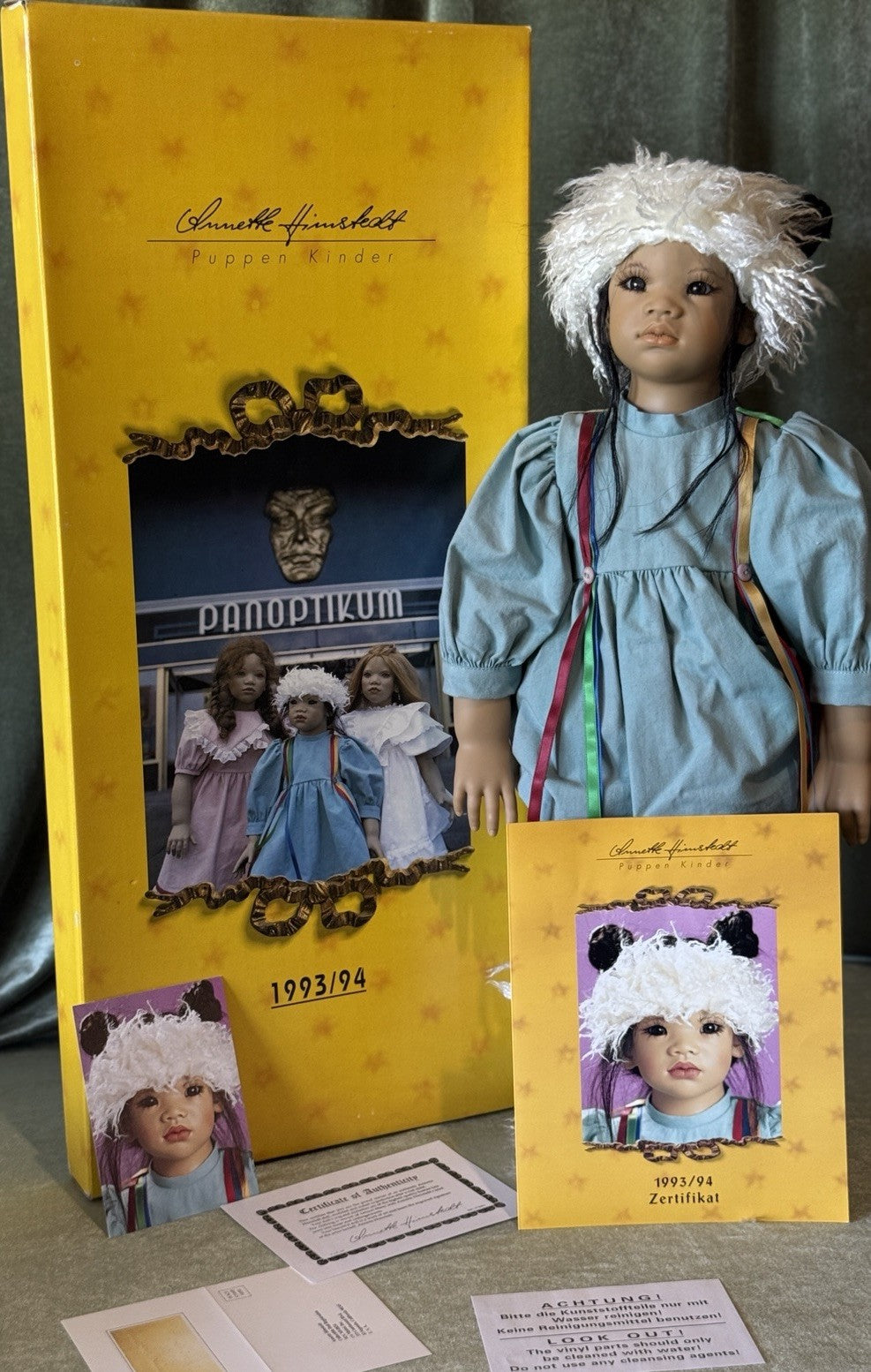 Vinyl Annette Himstedt 25” Doll “Kima” 1994 Box/COA