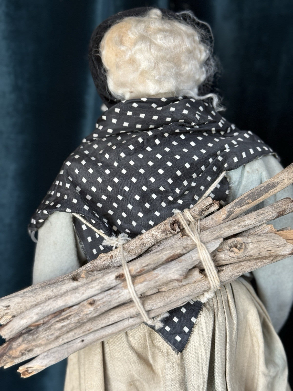 Antique 1940’s Large 23” French Ravca Cloth Doll With Tag