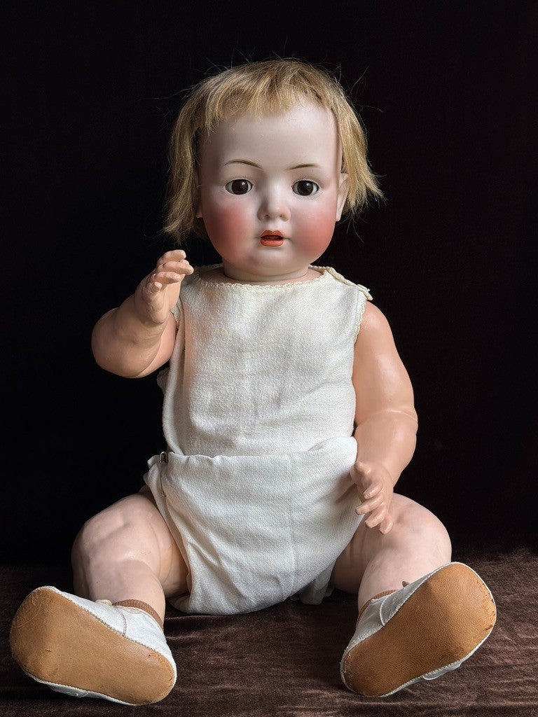 Lifesize Antique German 25” Bahr & Proschild 678 Bisque Head Baby Doll