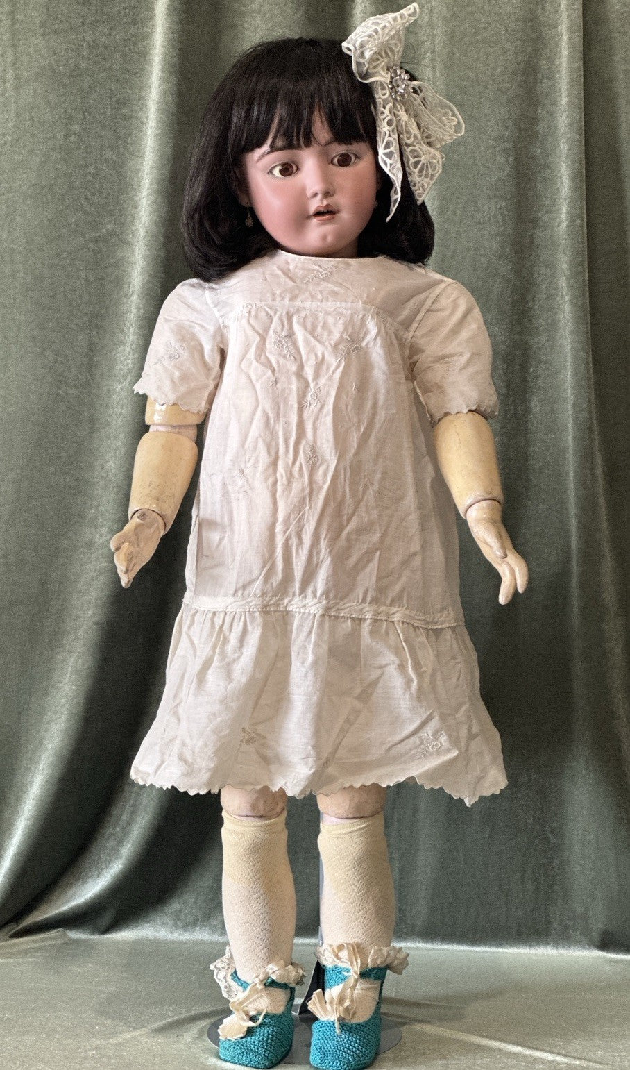 Rare Huge Antique German Heinrich  Handwerck 38 1/2” Doll Mold 79 Bisque Head