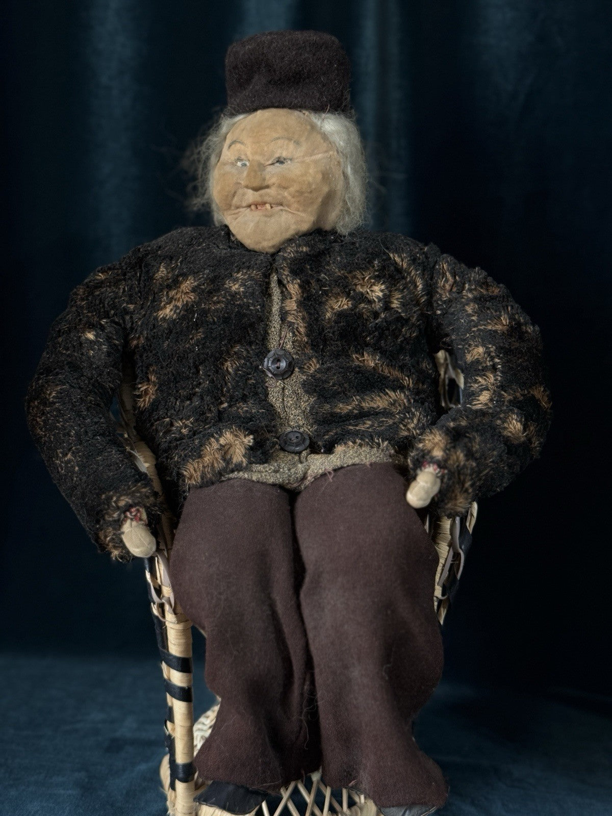 Unidentified Antique (?) Ravca Type Stockinette 16” Doll
