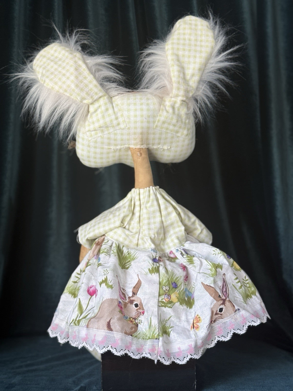 OOAK (?) Artist Handmade Whimsical Cloth 22” Doll “Bunny”