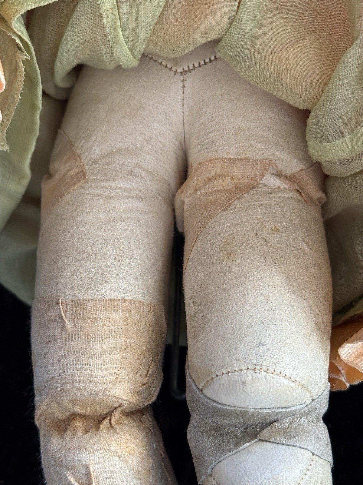 Antique German 20” Gebrüder Kuhnlenz (?) Bisque Shoulder Head Doll