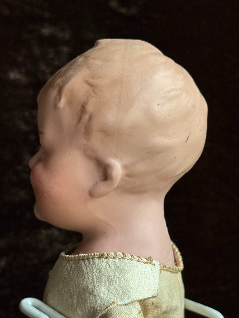 Antique German 12” Gebruder Heubach Bisque Shoulder Head Character Boy Doll