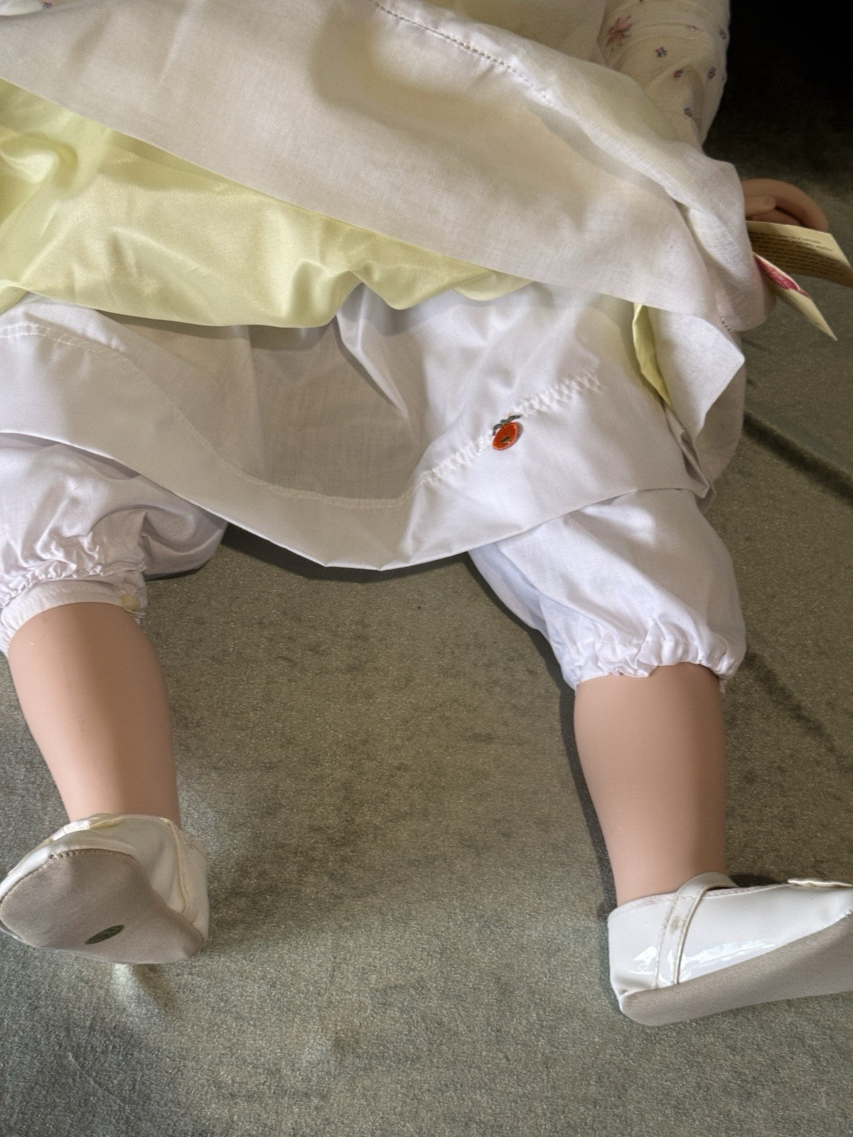 Collectible Porcelain 36” Doll “Bianca” by Christine Orange Tag