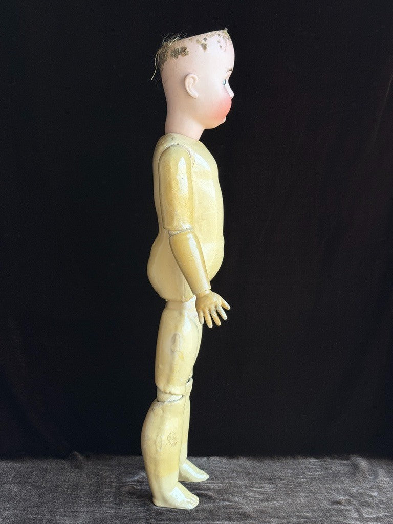 Antique German 25” Queen Louise Bisque Head Composition Body Doll