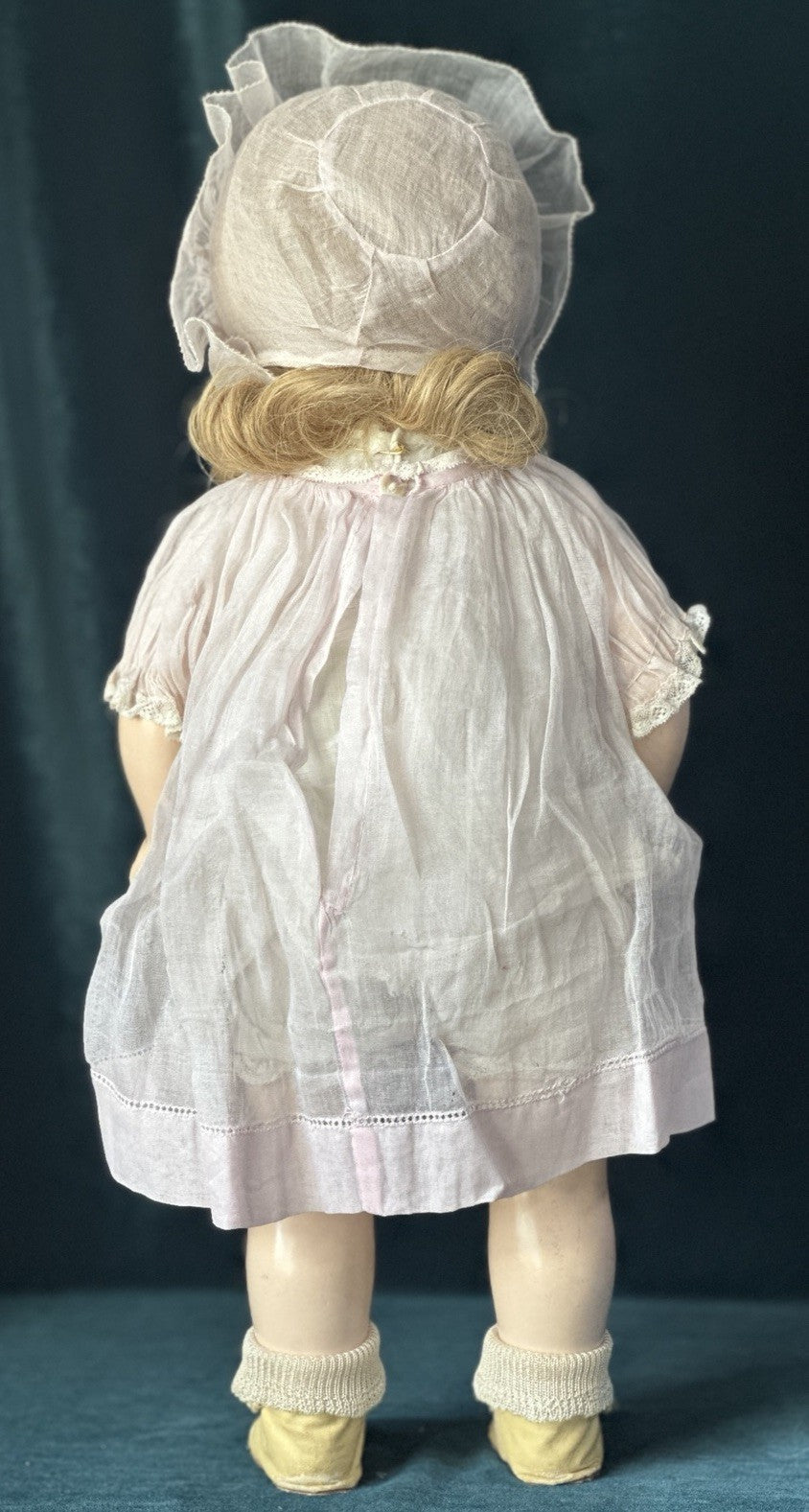 Vintage American E.I.H Horsman Composition 19” Mama Doll All Original Outfit