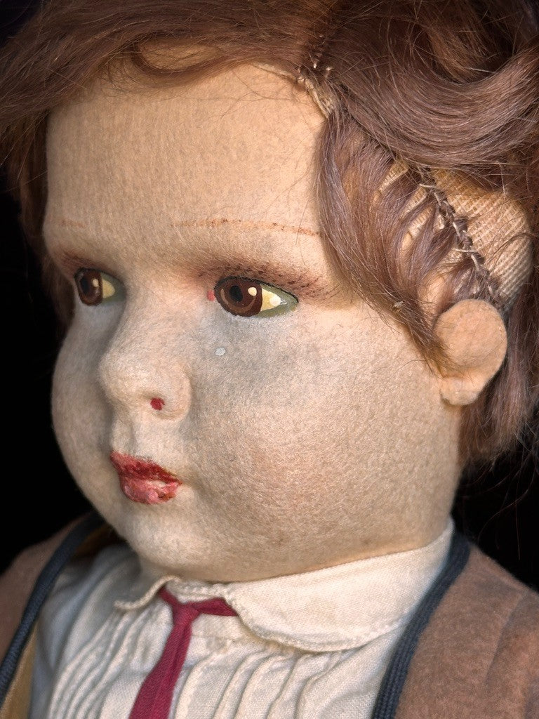 Rare Vintage Spanish TAF Talleres Arte Fuste Cowboy/Gaucho Lenci Style Felt Doll