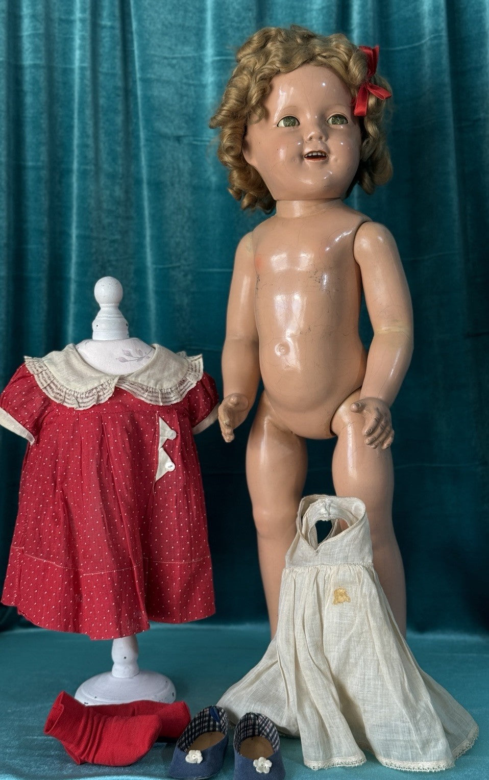 Antique 1930’s Composition 24” Shirley Temple Doll by Ideal Company