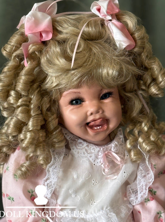 Artist Reproduction Of Porcelain 28” Doll “Lacey”