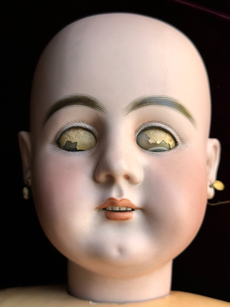 Large Antique German 31” Early Heinrich Handwerck 79 Bisque Head Doll