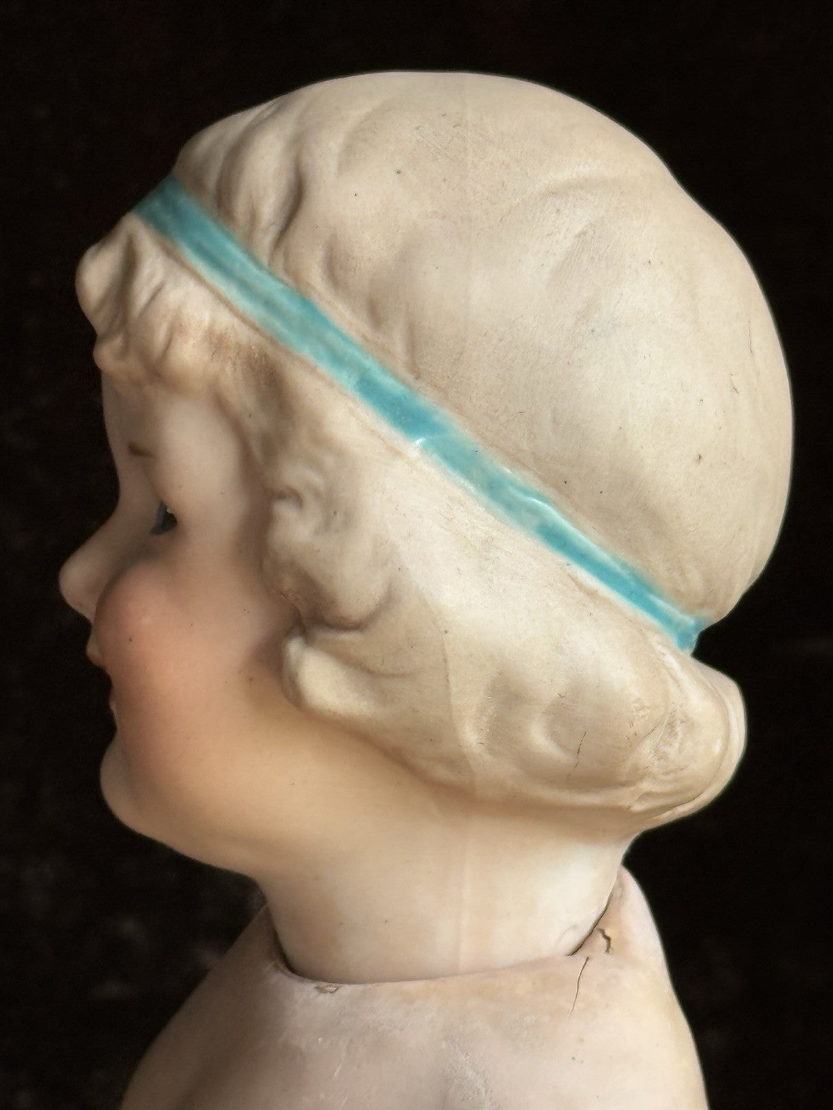 Antique German 12” Gebruder Heubach Coquette Bisque Head Character Girl Doll