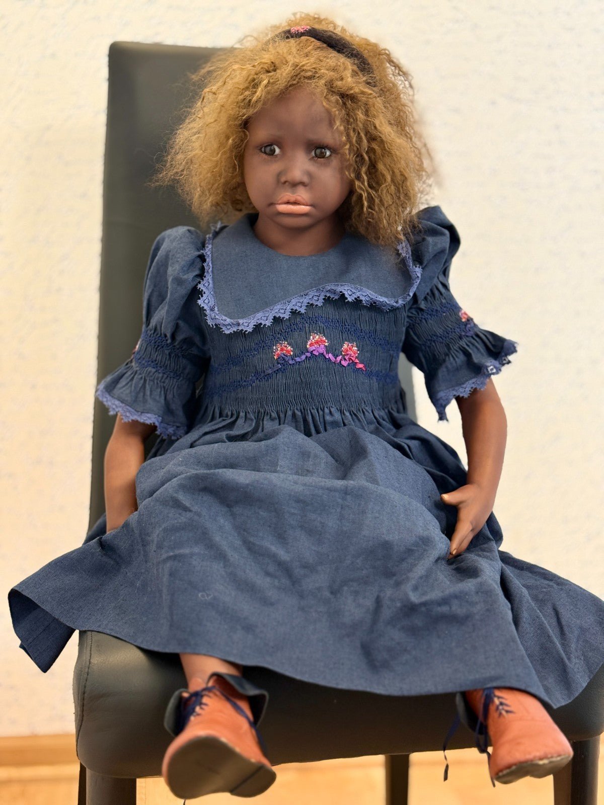 Lifelike Artist Pauline Middleton Porcelain African American Girl Doll LE 20
