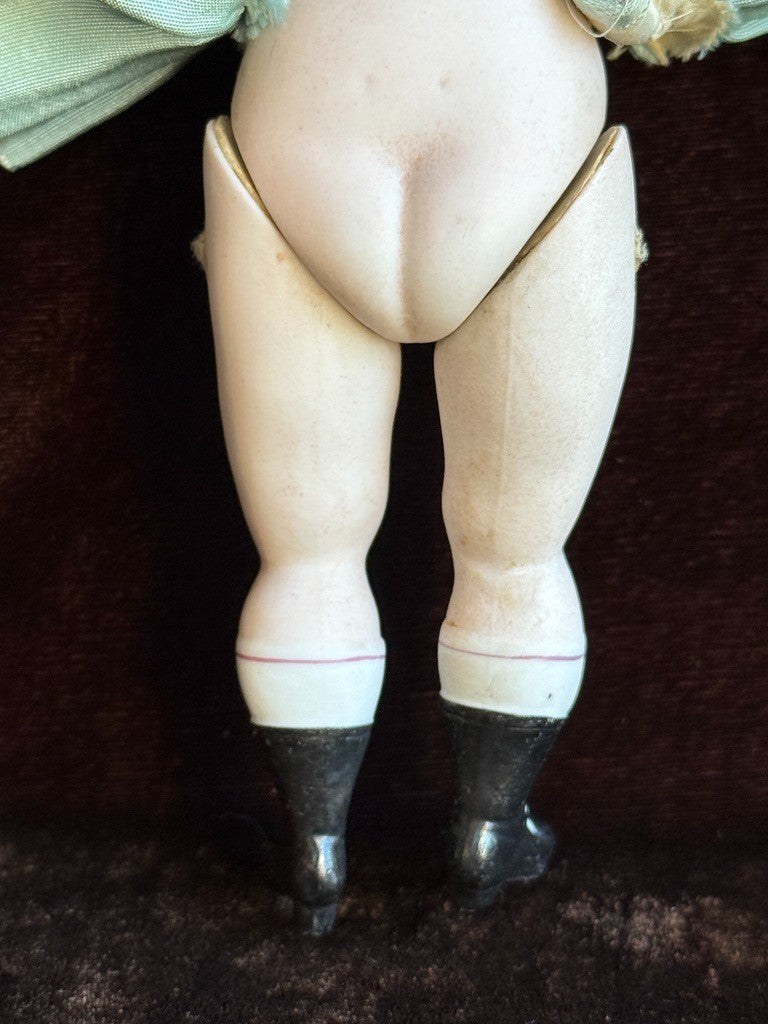 Antique German 7.5” Kestner All Bisque Wrestler Mignonette Closed Mouth Doll