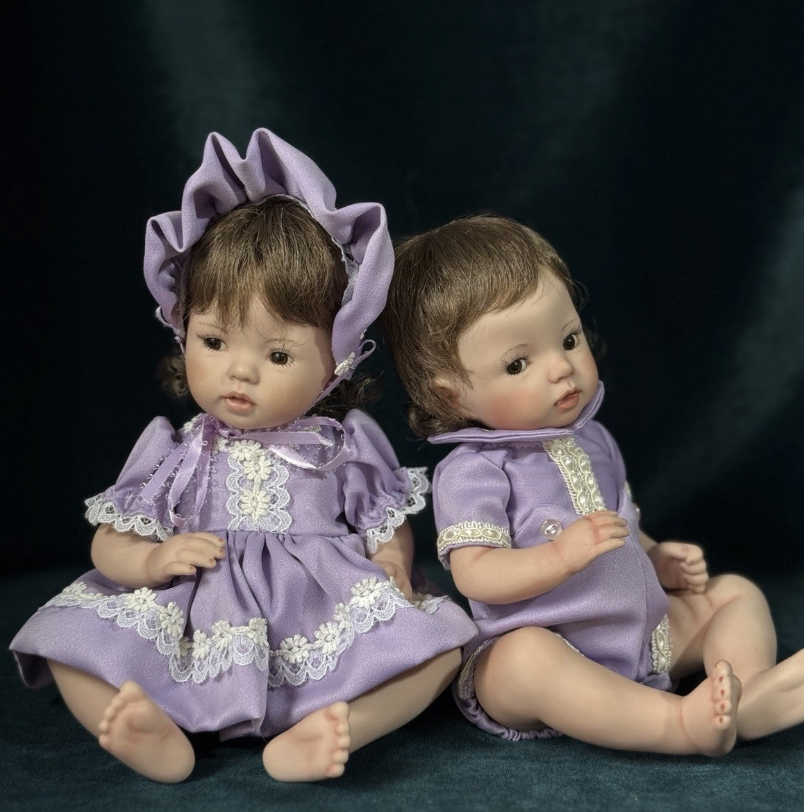 Lot Of 2 Porcelain 11” Baby Dolls “Little Thing” Dianna Effner Expressions Molds