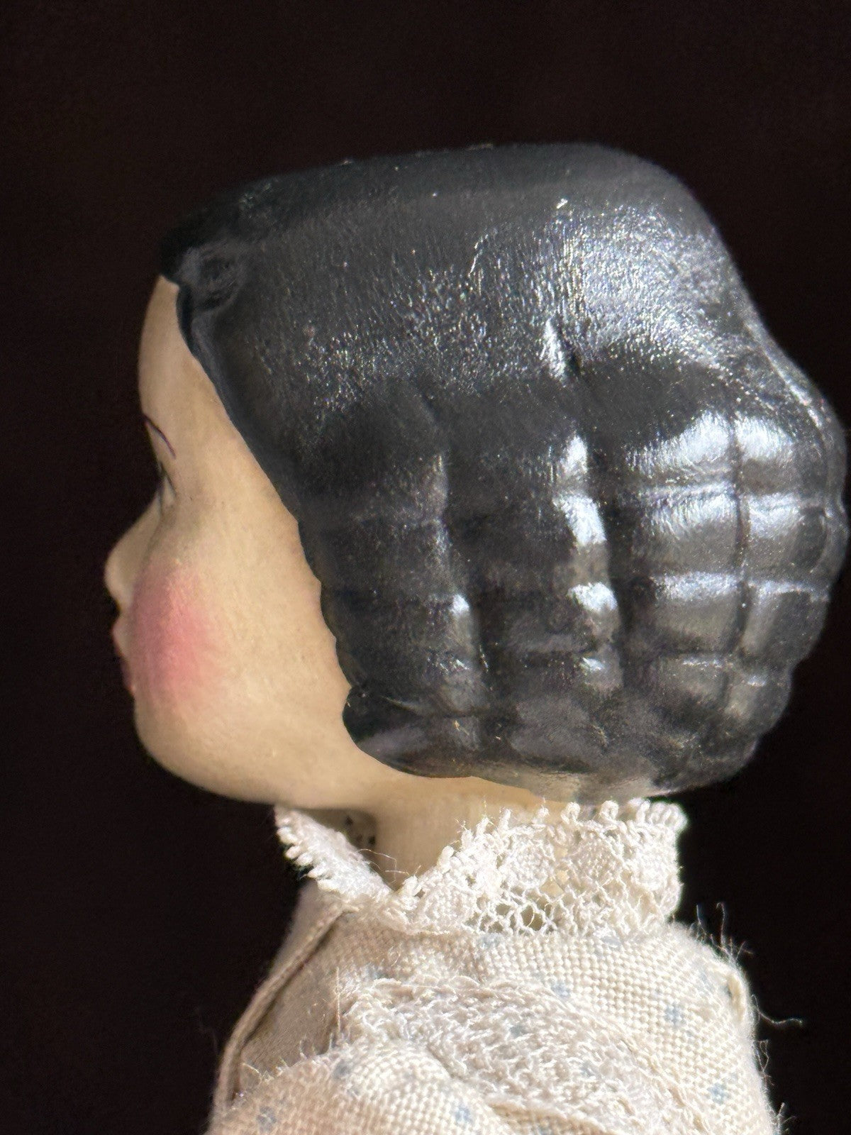 Collectible Handcarved 6.5" Wooden Hitty Girl Doll By Artist Gail Wilson