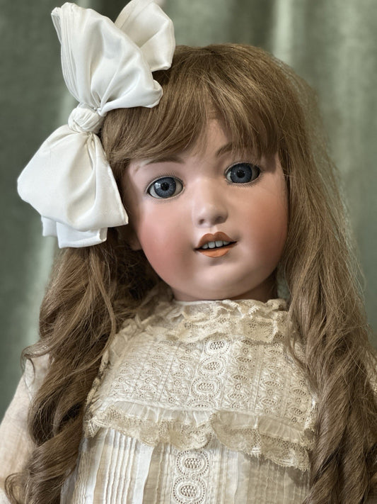 Rare!! Huge 40” Antique German Gebruder Heubach Doll Dep Bisque Head Comp Body