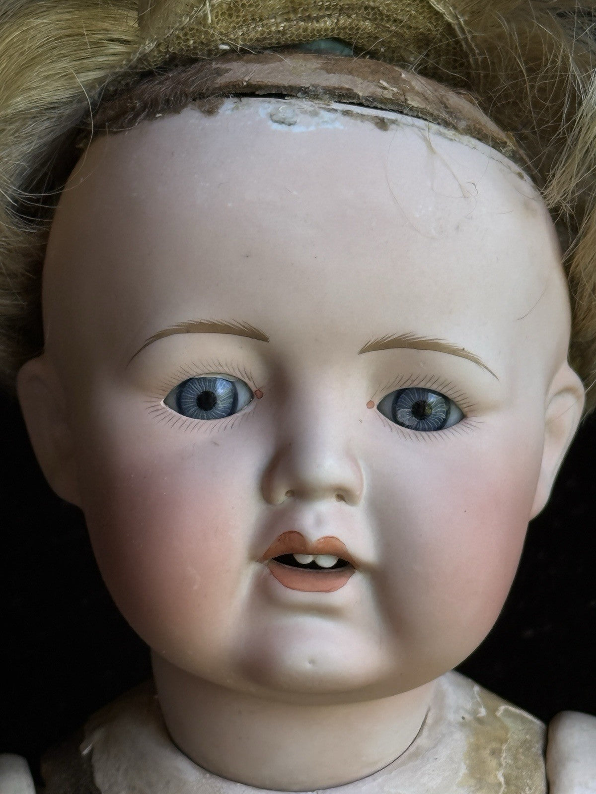 Antique Japanese 16” Yamato Nippon Bisque Head Baby Doll