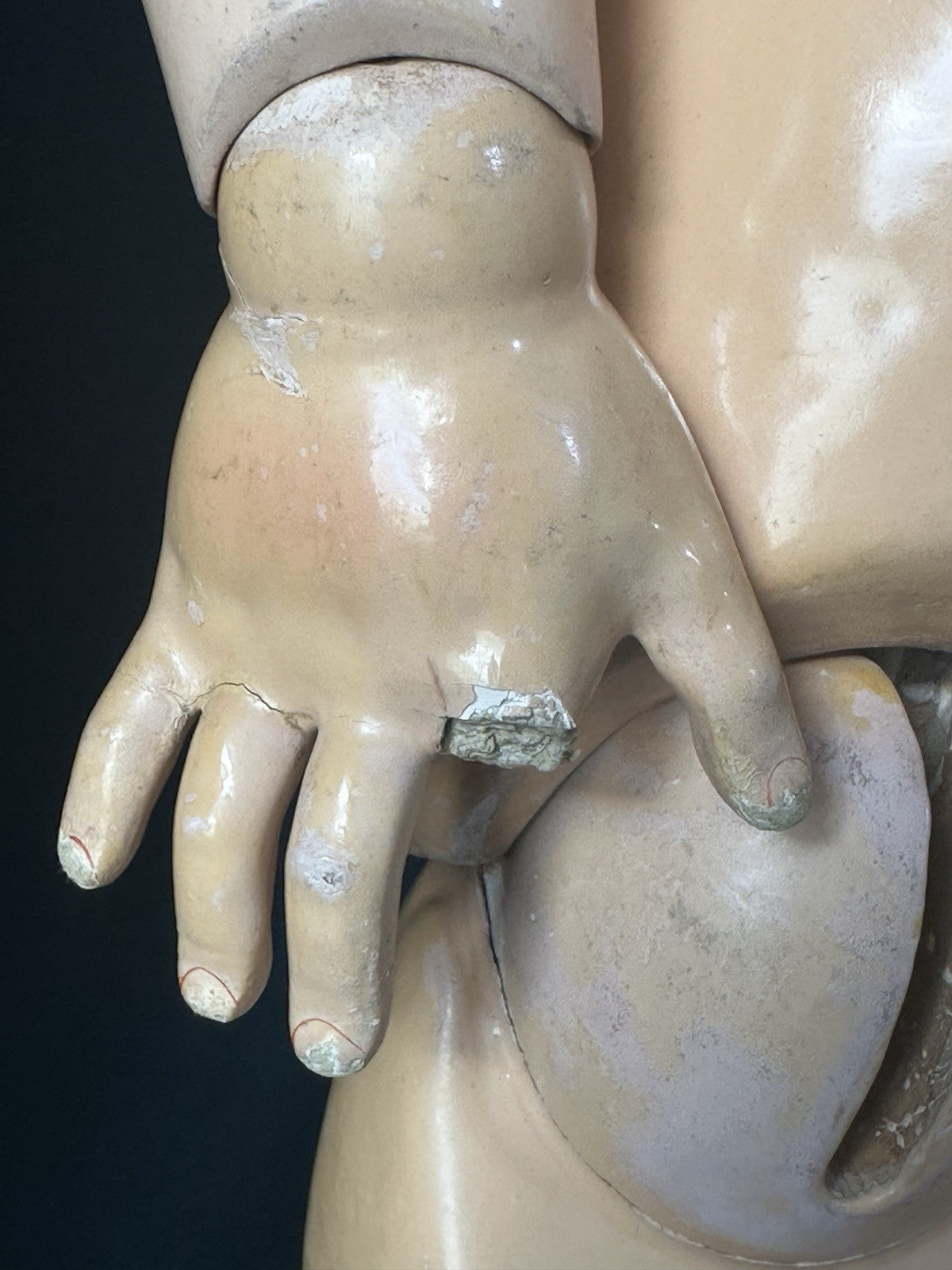 Antique JDK Kestner Mold 171 31” Doll Bisque Head Stamped Composition Body