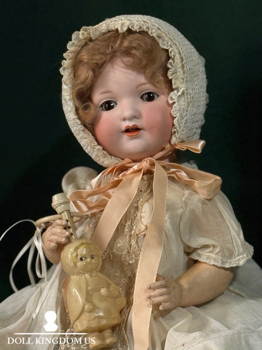 Antique German Armand Marseille Mold 985 Baby 17” Doll Bisque Head