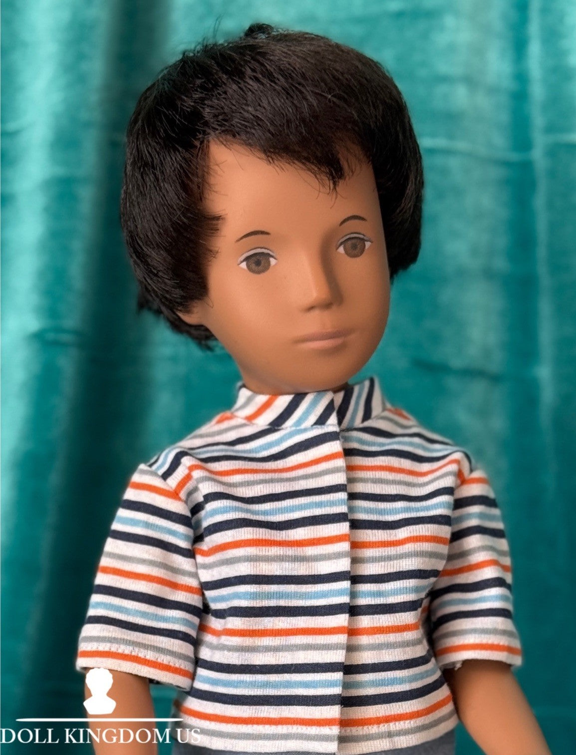 Collectible England Vinyl Sasha Gregor Brunette Boy Doll; Redressed