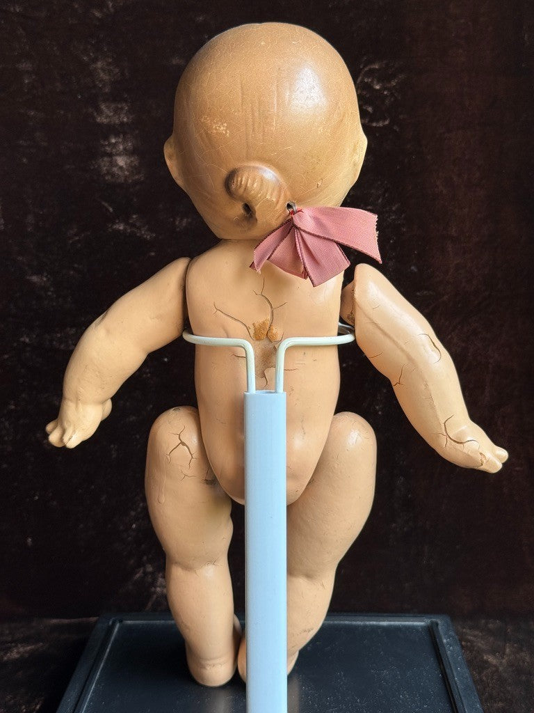 Vintage American Composition Cameo 12" Rose O'Neill Giggles Kewpie Girl Doll