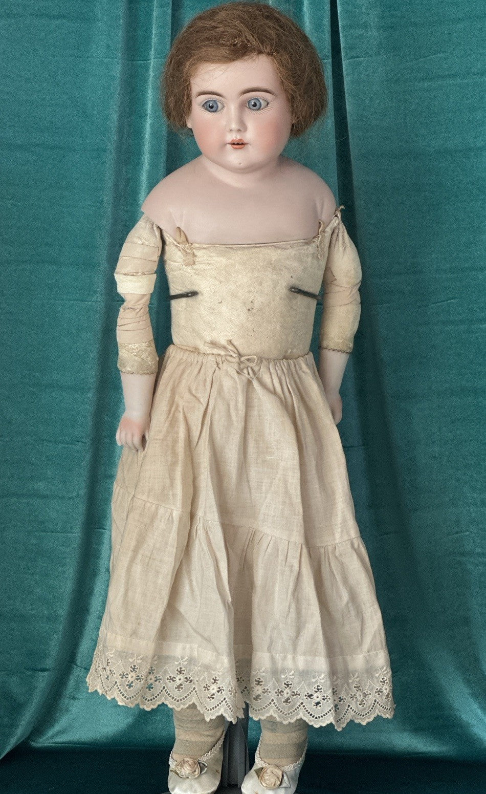 Antique German Kestner Alphabet Series C Bisque Shoulder Head 25” Doll
