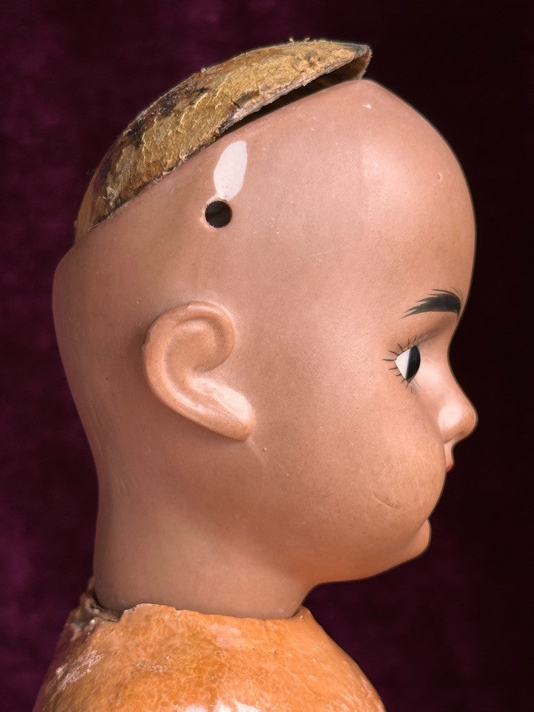 Rare Antique German 17" Armand Marseille 1894 Dep Dark Complexion Boy Doll