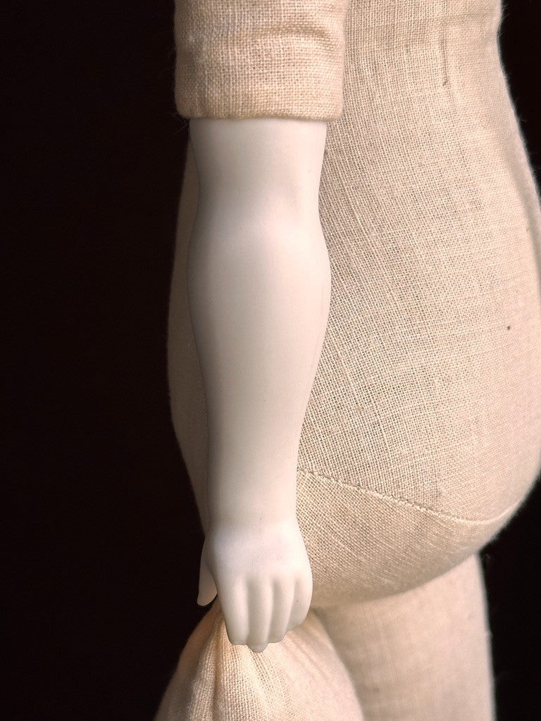 Vintage '59 21" Reproduction of Antique German Hertwig Parian Bonnet China Doll