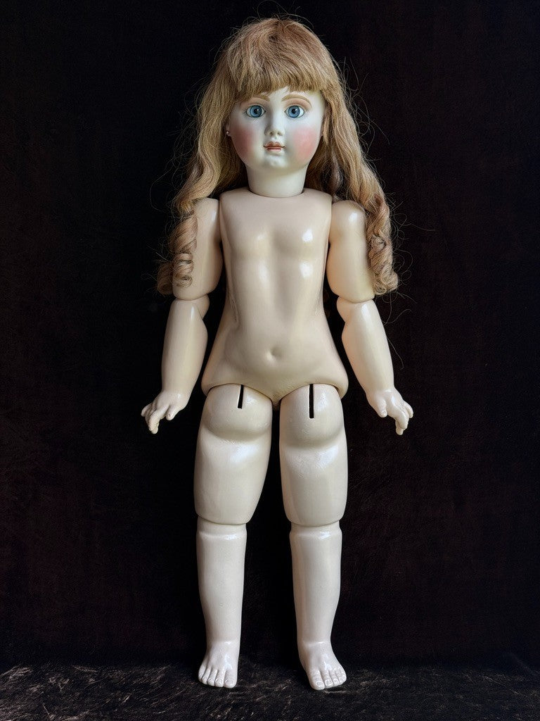 Large Jamie Englert Porcelain Compo 28” Repro of Antique French Jumeau Doll