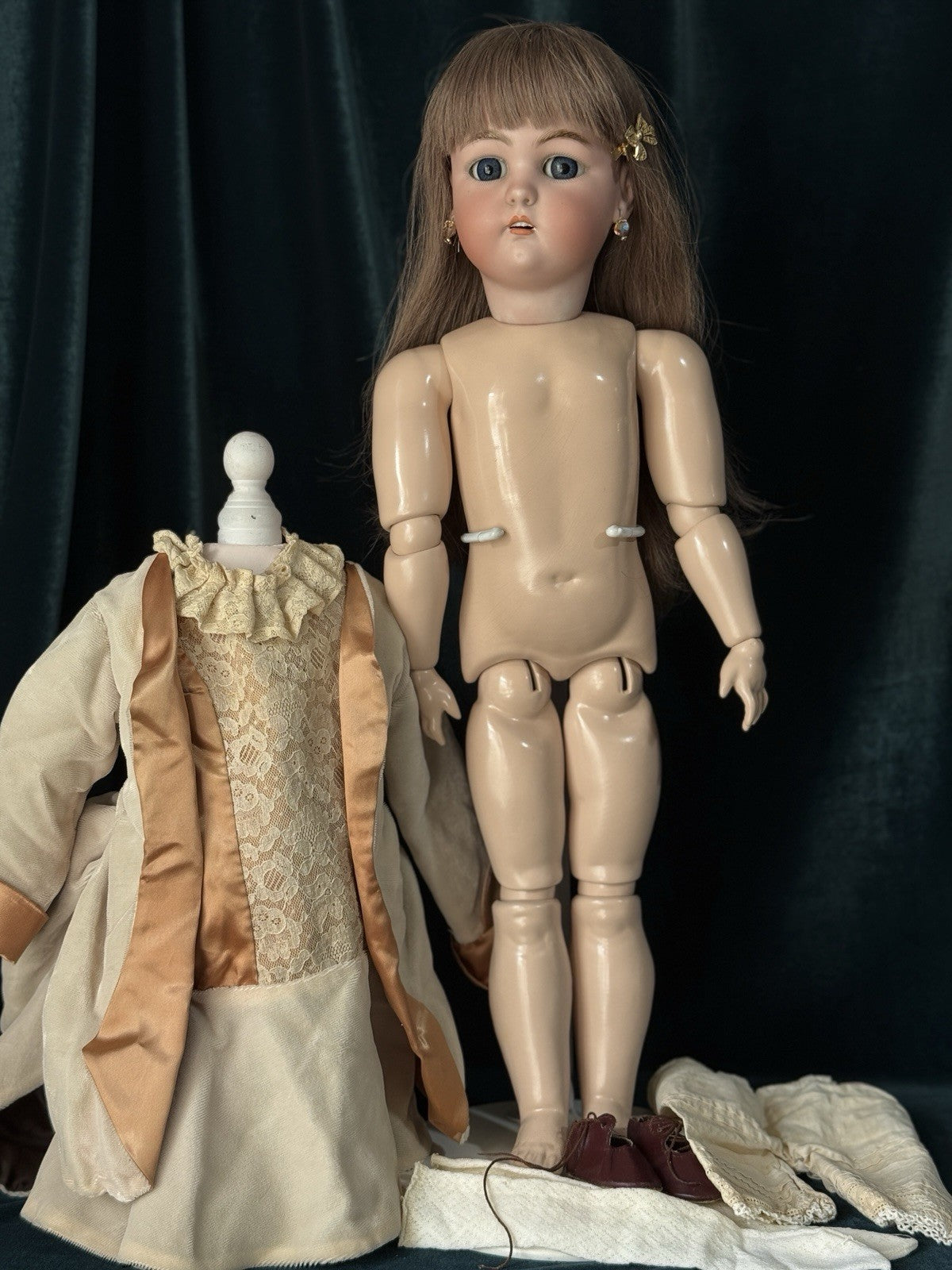 Antique German Simon Halbig Mold 1349 Jutta Character 23” Doll Bisque Head