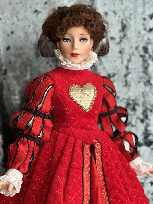 Signed Collectible 19” Robert Tonner Porcelain Queen of Hearts (?) Doll LE 125