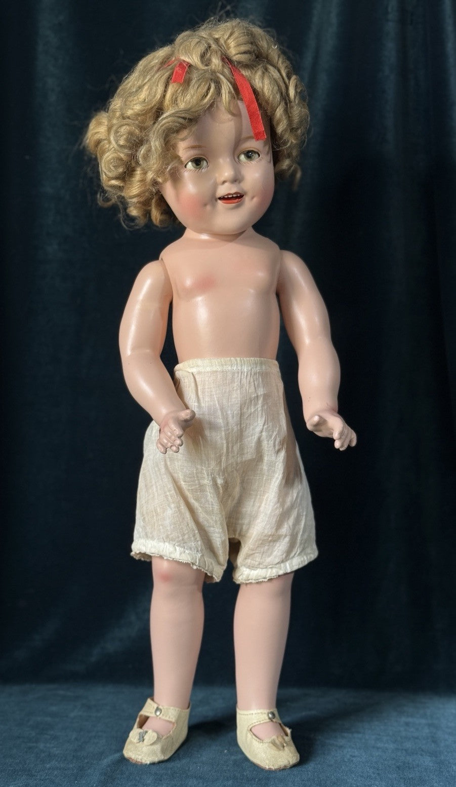 Antique 1930’s Composition 21” Shirley Temple Doll by Ideal Company