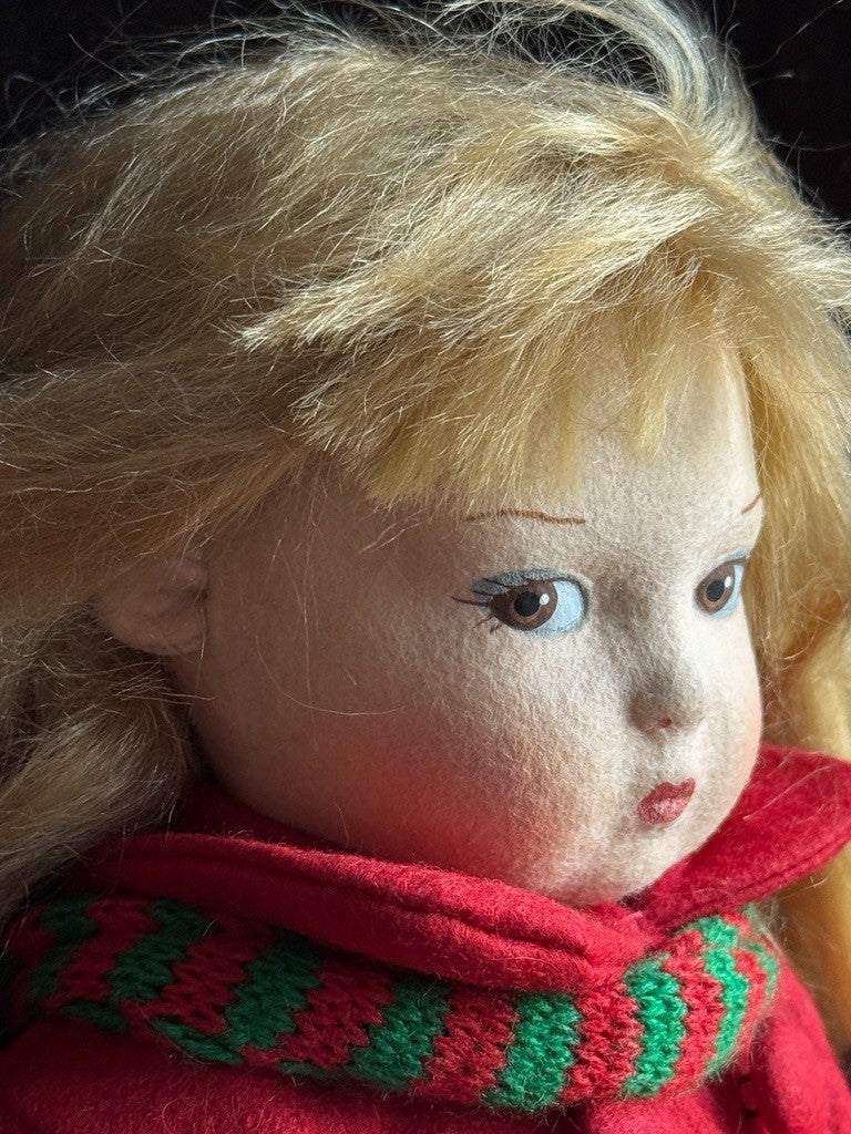 Haut Melton Wintertime Edith The Lonely Doll Little Bear Steiff Set New in Box