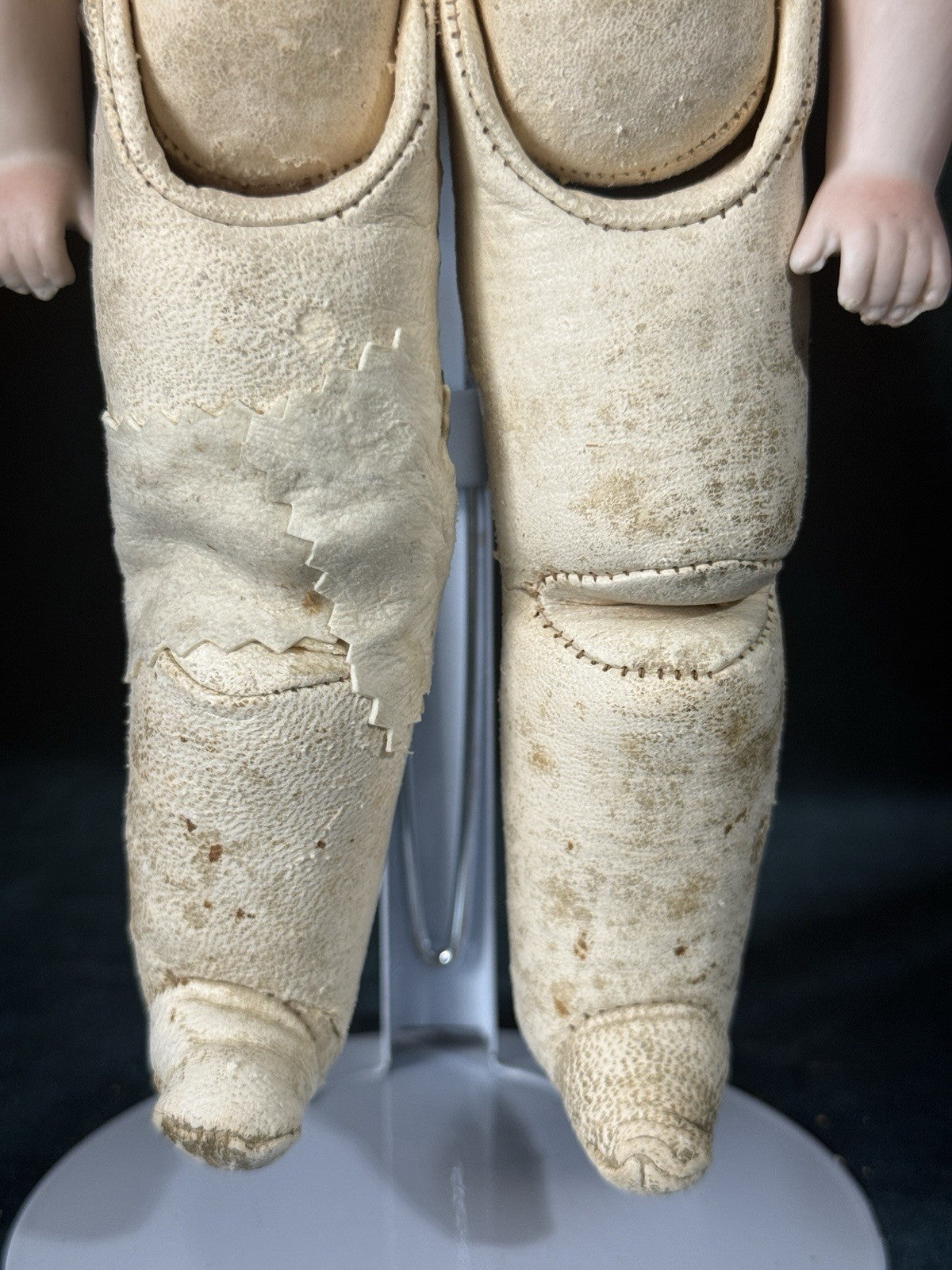 Antique German 12” Early Kestner Mold 143 Type Square Teeth Bisque Head Doll