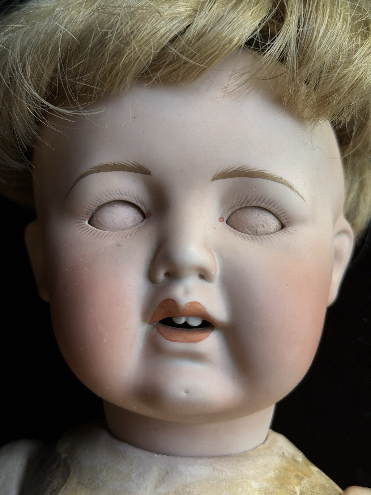 Antique Japanese 16” Yamato Nippon Bisque Head Baby Doll