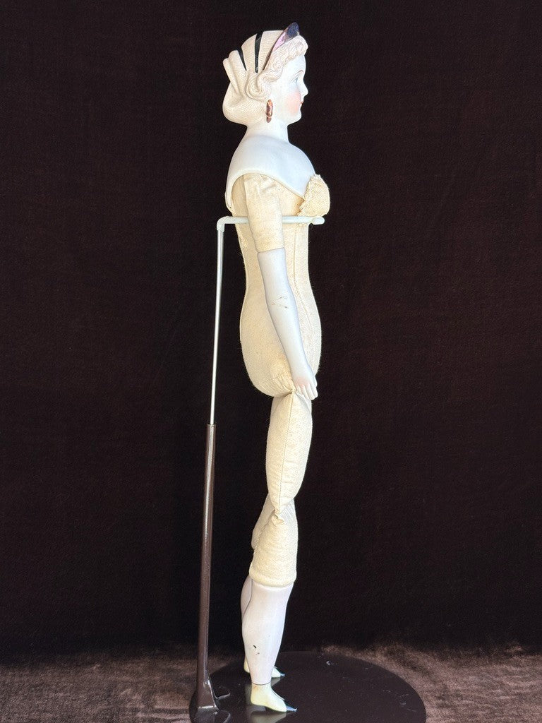 Vintage 19” Ruth Bartlome Porcelain Reproduction of Parian Fashion Lady Doll