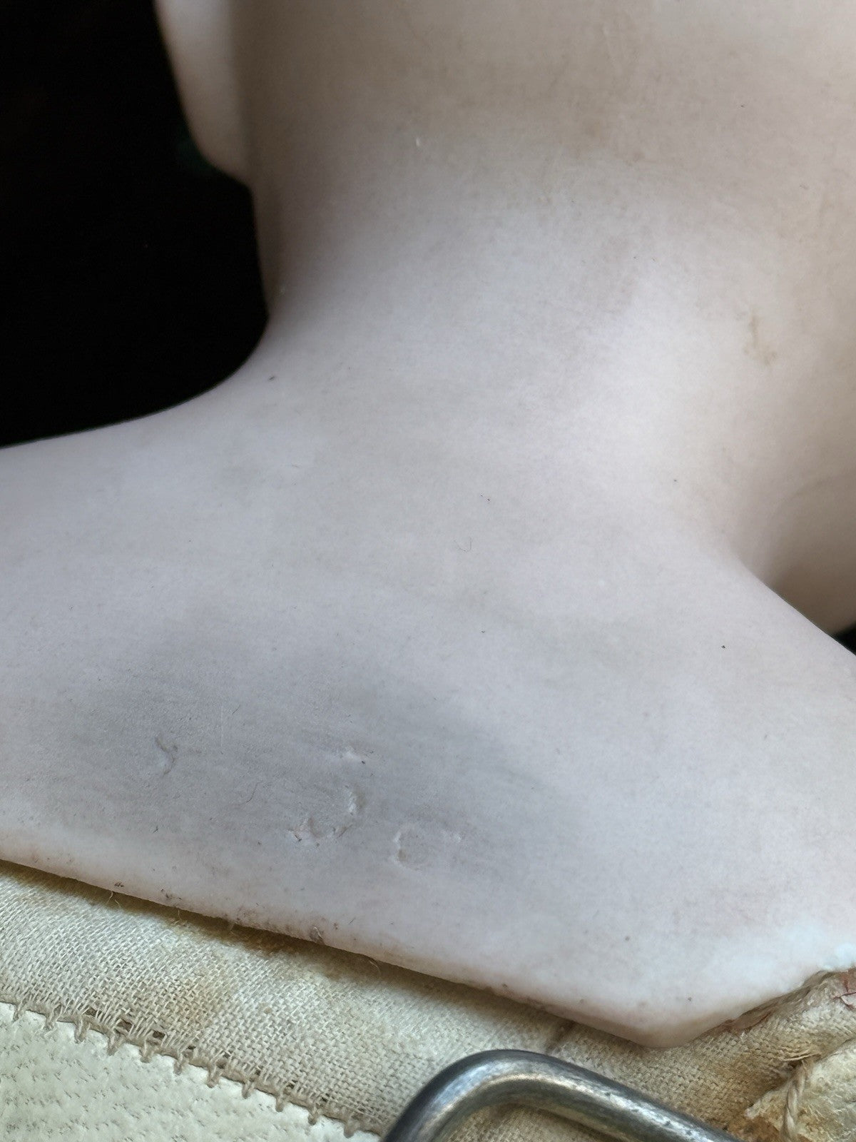 Antique German 20” Gebrüder Kuhnlenz (?) Bisque Shoulder Head Doll