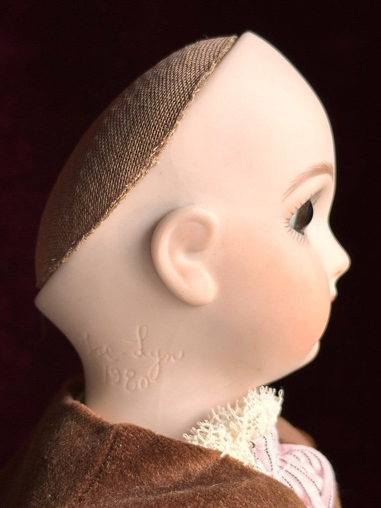 Vintage 16.5" Porcelain Composition Reproduction of Antique French Jumeau Doll