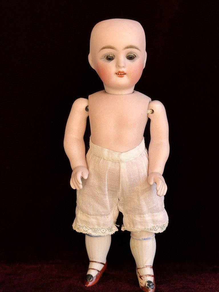 Large Antique German 7.5” Kestner 121 All Bisque Mignonette Doll Swivel Head