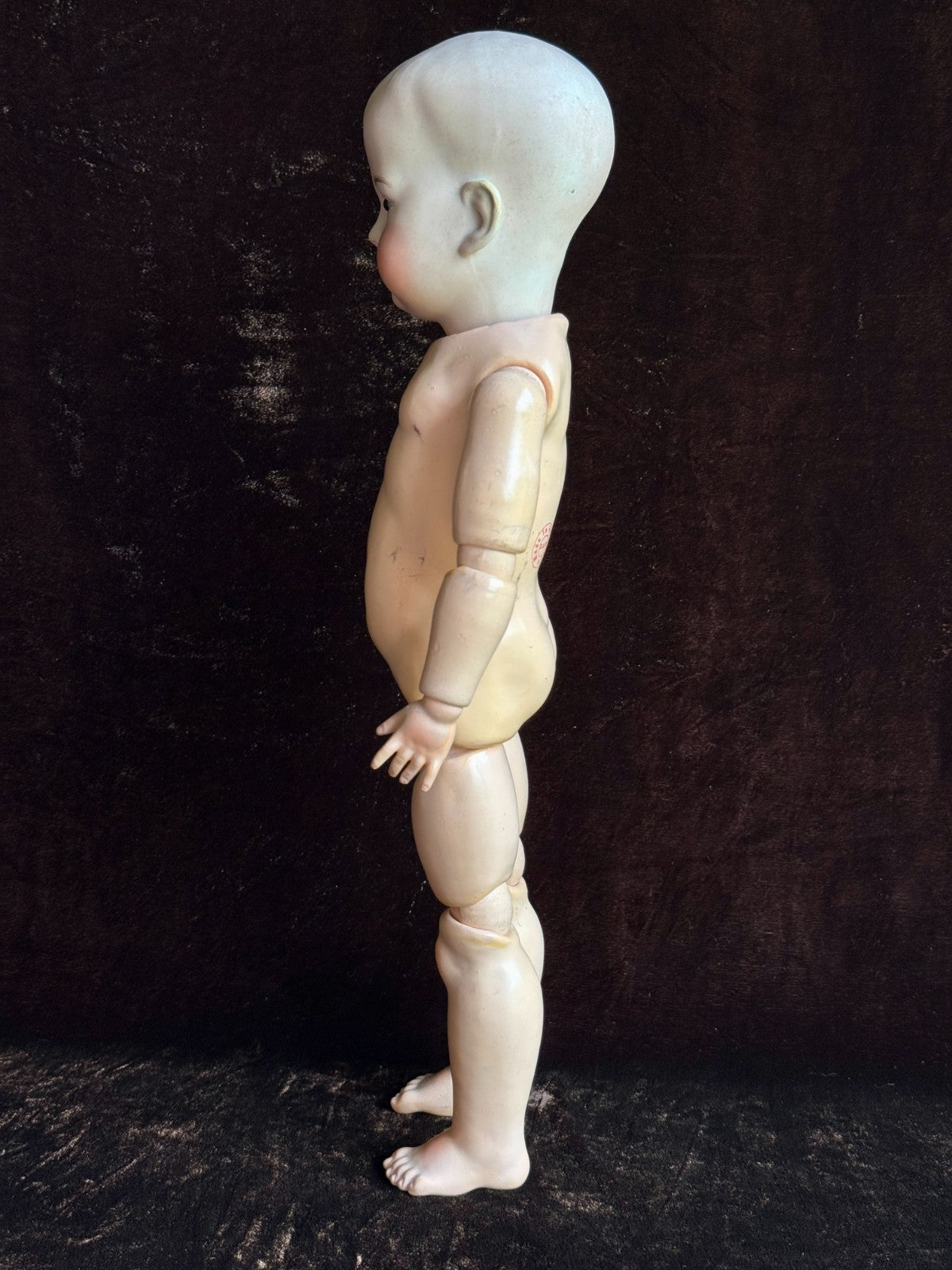 Antique German 15.5" Hertel Schwab Tommy Tucker Bisque Head Character Boy Doll