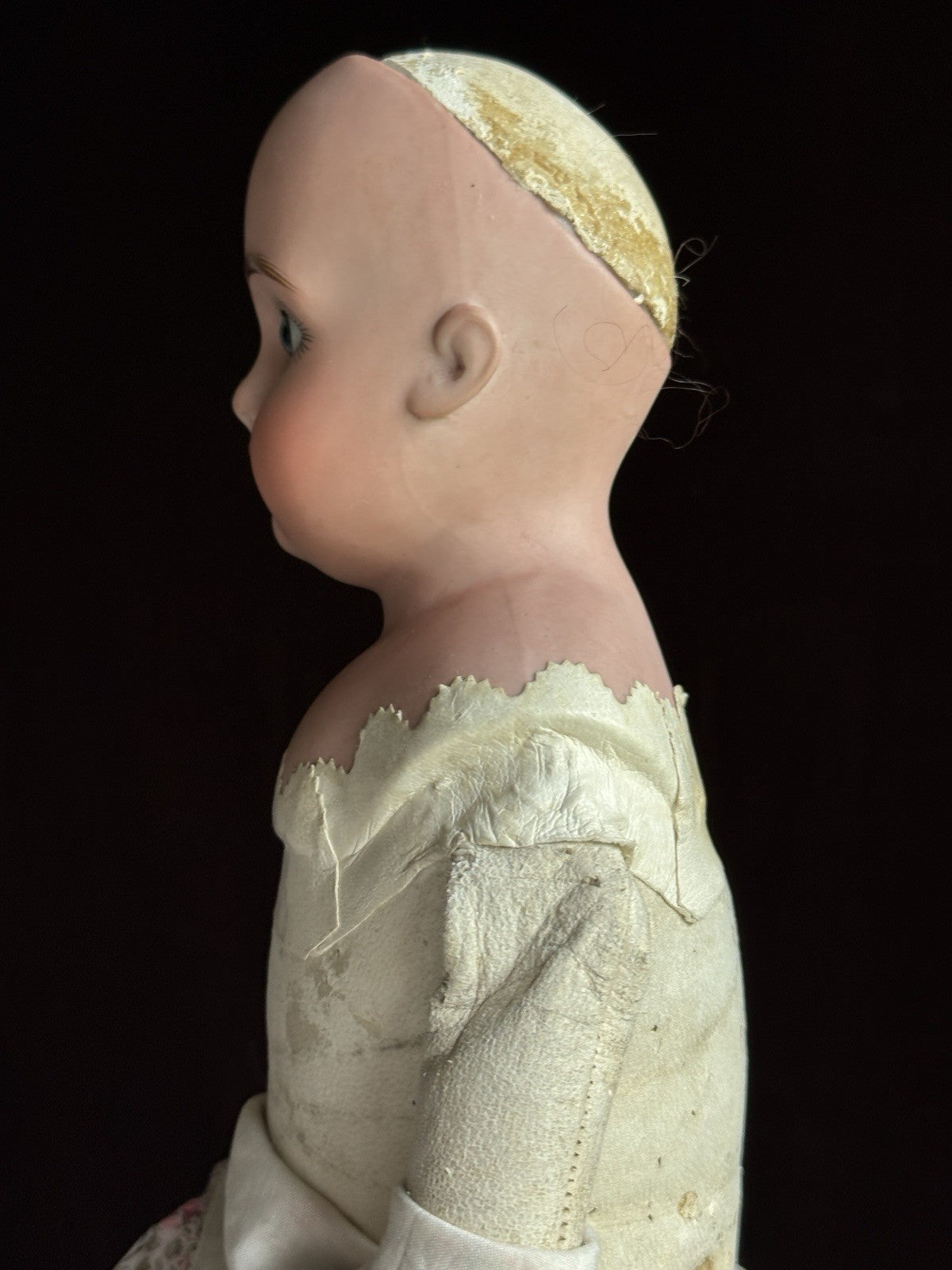 Antique German 17.5” Early Kestner 166 Bisque Shoulder Head Doll