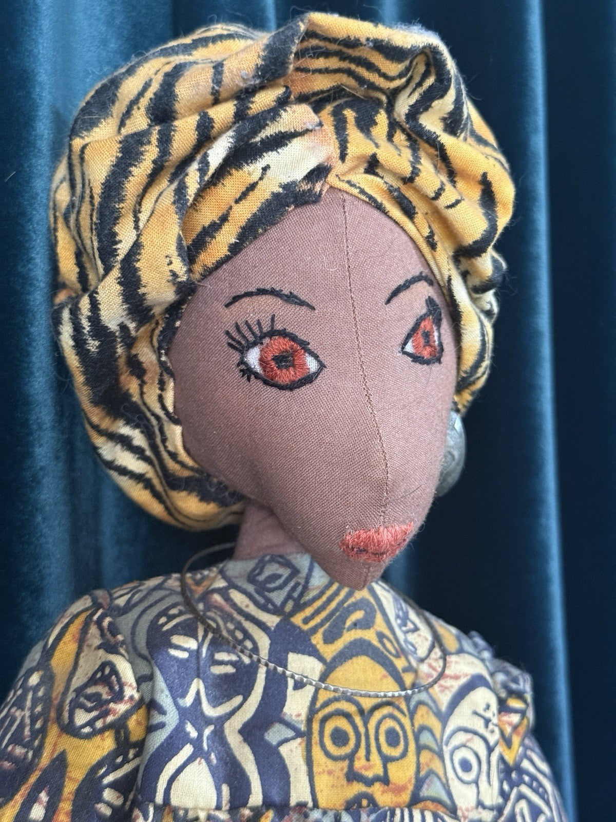 Lot Of 2 Collectible Handmade Fabric African American 23” Dolls