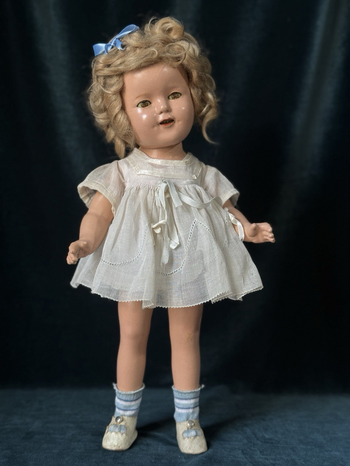 Lot Of 2 Vintage 1930’s Composition 15” and 13” Shirley Temple Doll by Ideal