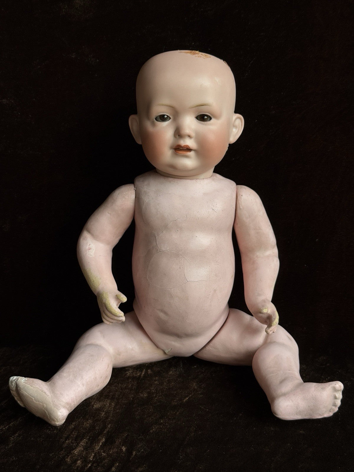 Antique German 13.5” Bahr & Proschild 585 Bisque Head Baby Doll