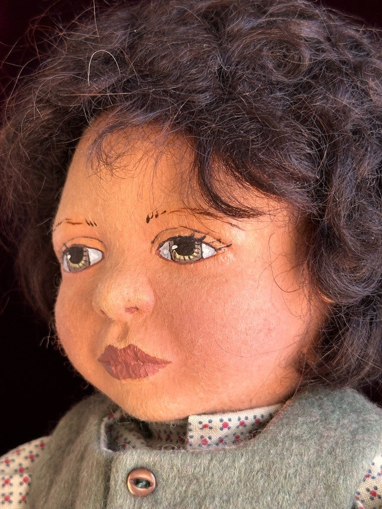 Collectible 18" Maggie lacono David Felt Cloth Boy Doll LE 25